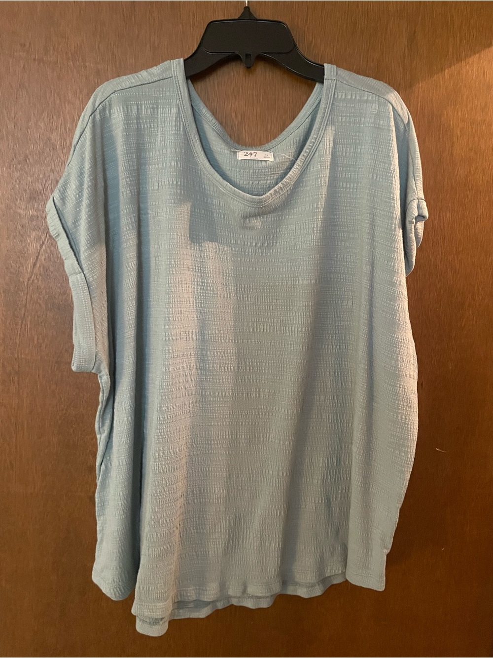 Relaxed Light Blue Short Sleeve Women's Tee by 247